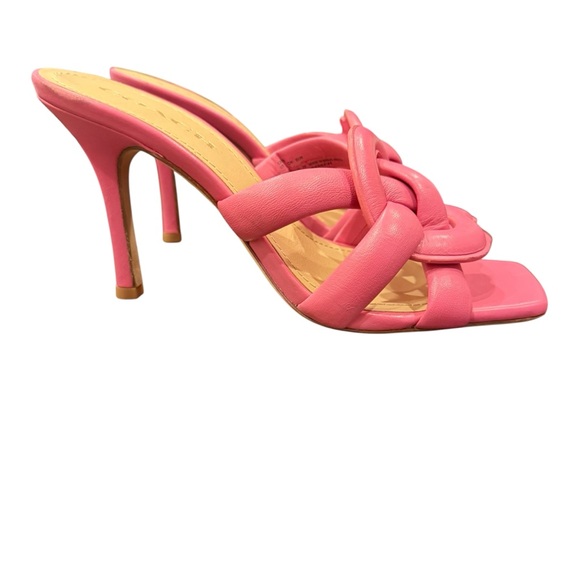 Coach Kellie Women's Bubblegum Pink Slide Leather Sandals sz 8.5 - Picture 2 of 10